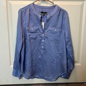 JCrew Half Button Top